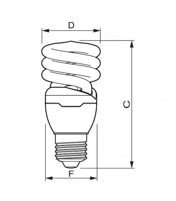 Tornado T2 15W Warm White E27 Lamp – photo