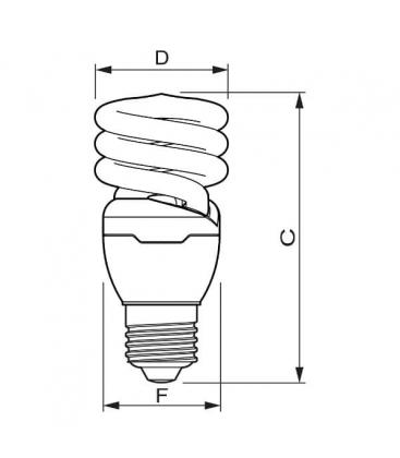Lampada Tornado T2 15W bianco caldo E27 7881-8563