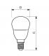 Mini LED classico D 4 25W 220V WW P45 CL E14 dimmerabile 7930-8697