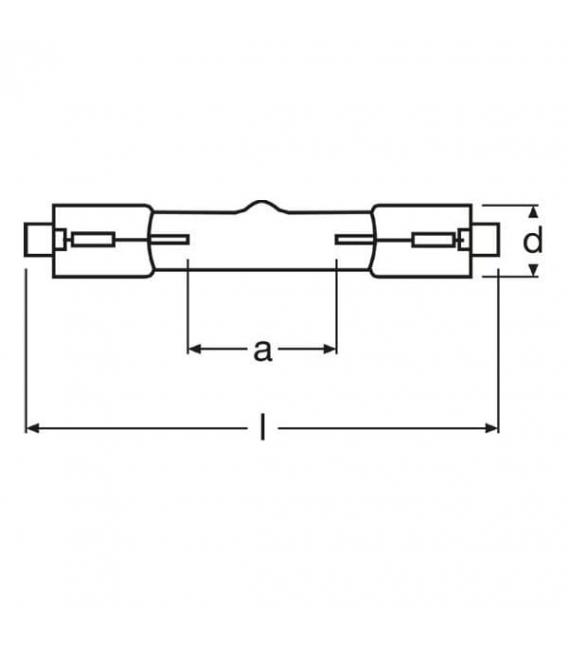 HTT 150 211W UV-A Lamp - R7s 220V Reprography – photo