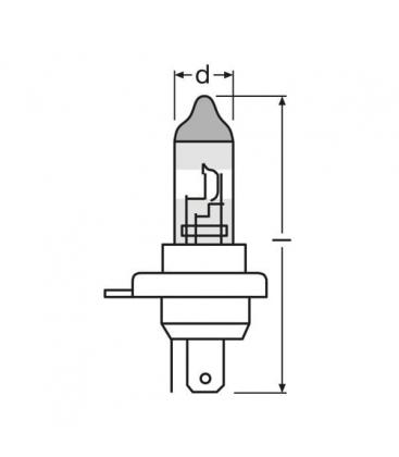 Lámpara Moto H4 12V 60W 64193NRP Night Racer Plus 8035-8966