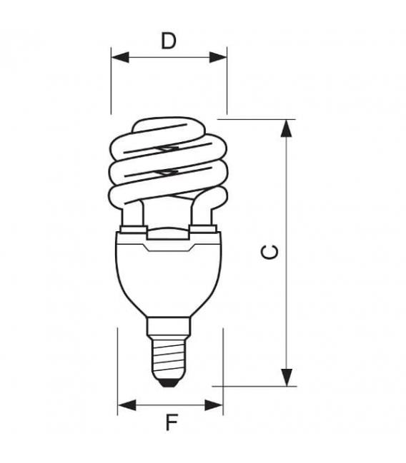 Lampada Tornado 12W 865 CDL E14 - Illumina il tuo spazio – Foto
