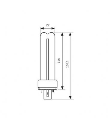 Lampada compatta TC-S Biax 7W 865 G23 8229-9572