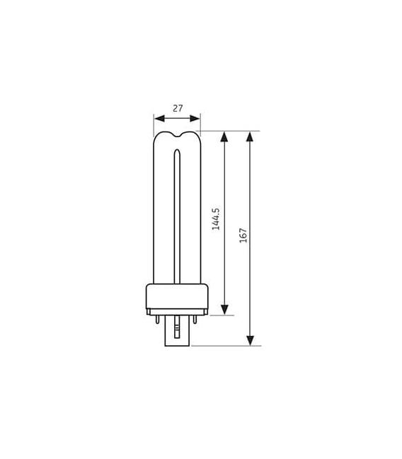 Lampe compacte à économie d'énergie TC-S Biax 9W 865 G23 - Solution d'éclairage efficace – Photo