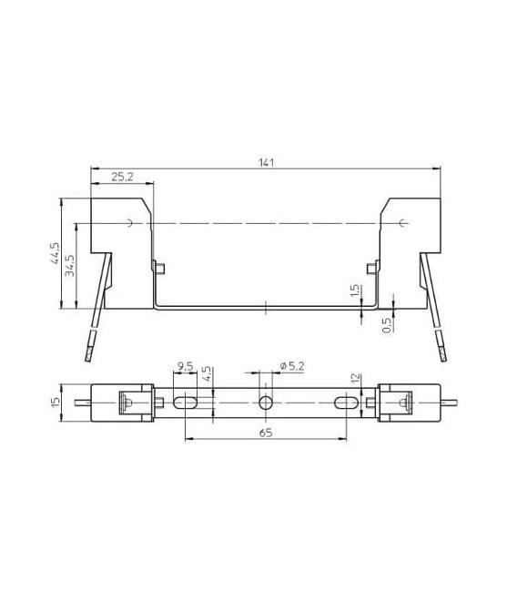 R7s Ceramic 114.2 mm - Premium Lampholder Base for Lamps – photo