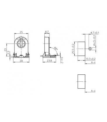 Edinstven 109330 Okov za žarnico G13 - potisna 8243-9612