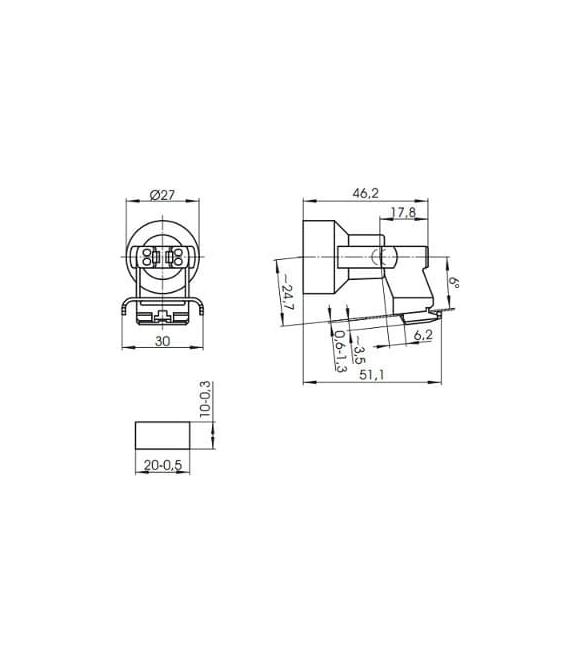 Portalampada 64307 - Soluzione illuminotecnica E14 di qualità superiore. – Foto