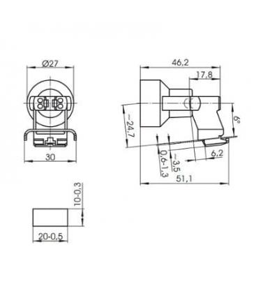 Portalampada 64307 - Soluzione illuminotecnica E14 di qualità superiore. 8316-9873