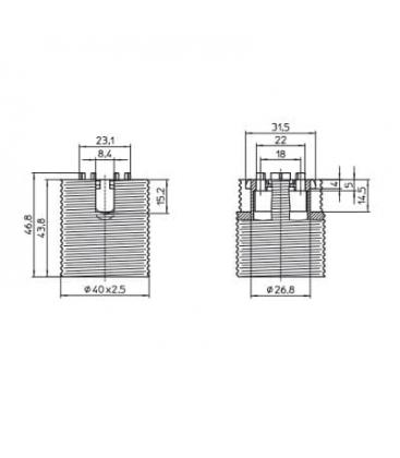 Edinstven 64501 Okov za žarnico - odličen za žarnica E27 8321-9880