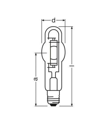 Lampe HQI-T 400W d pro E40 de qualité pour ballast NAV 314-989