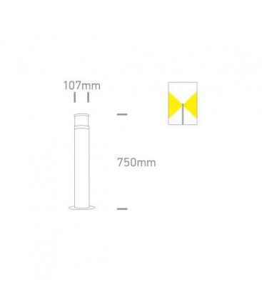 67102 G 20W E27 IP54 Grey Outdoor Garden Luminaire 8350-9946