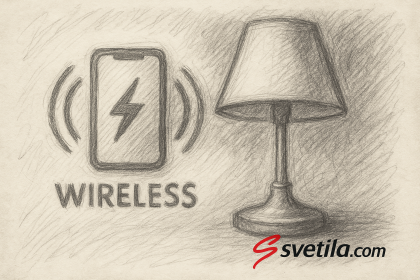 Wireless phone charger in luminaires and lamps